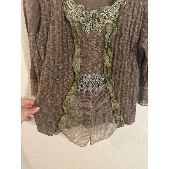 Pretty Angel Y2K Hippie Chic Grunge Lace Top - Picture 4 of 9